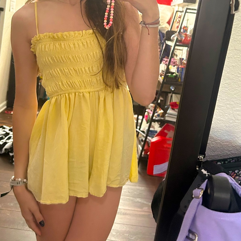 Yellow medium Mable romper